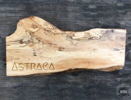 Laser engraved spalted maple live edge charcuterie board