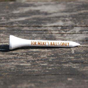 Funny engraved golf tees make a great birthday gift.