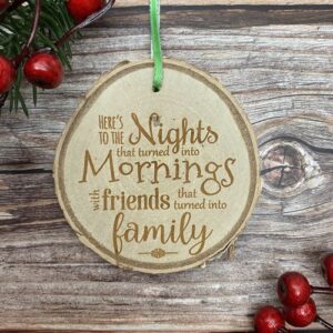 Customize this ornament by engraving a special message or name on the back.