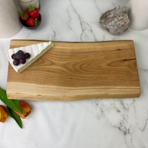 Cherry charcuterie board ready to be engraved.
