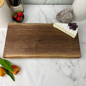 Walnut cheeseboard ready to be personalized.